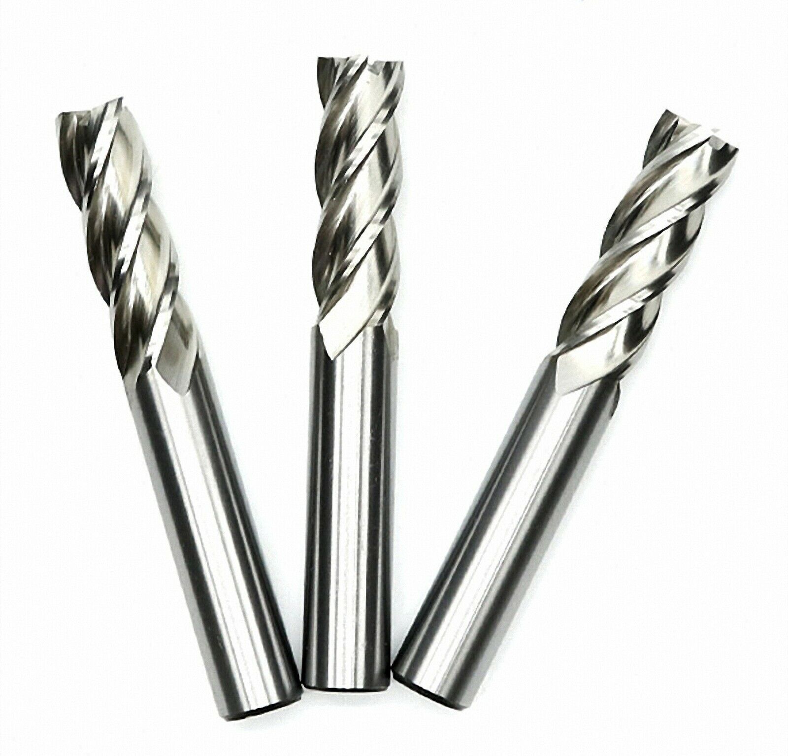 5Pcs 3-Flute 6mmx 6x50 Carbide End Mill For Aluminum Shank CNC Milling Bits