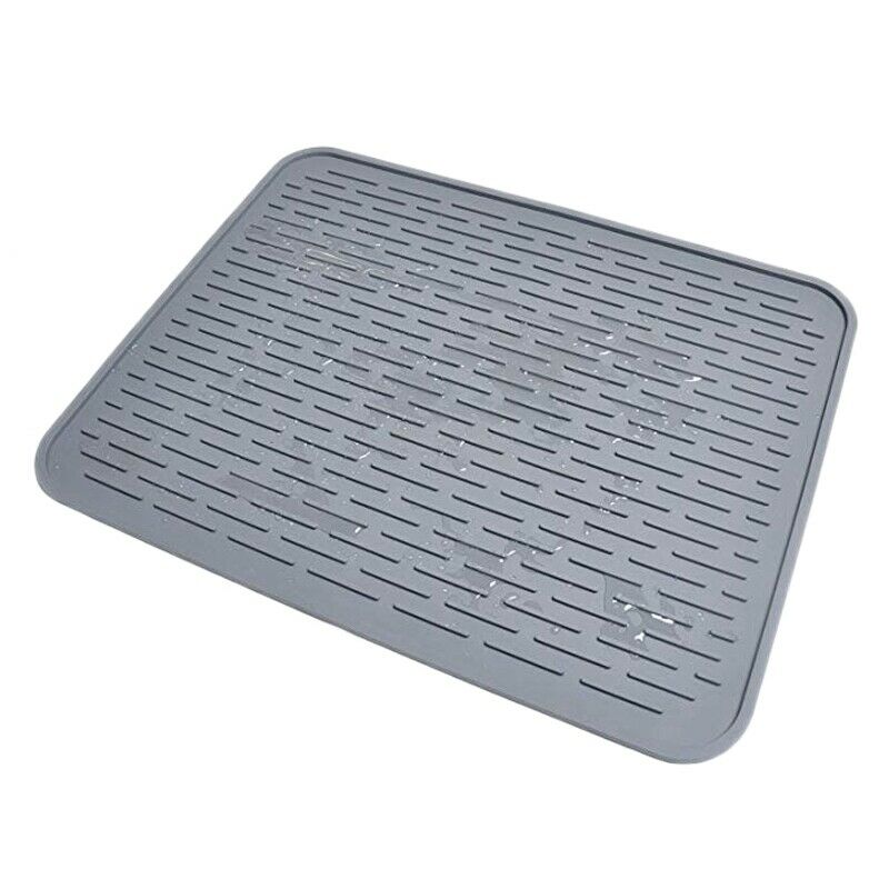 Large Silicone Placemat Dish Drying Mat Kitchen Draining Table Drain Mat Sink L6