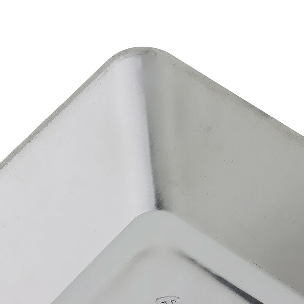 12cm Outdoor Camping Barbecue Square Stainless Steel Plate Dinner Dish