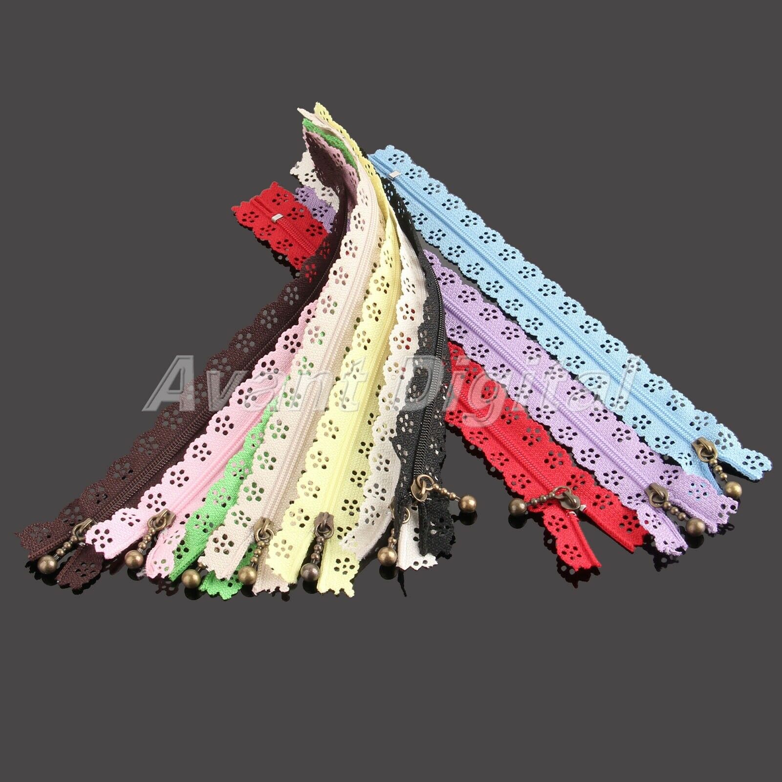 Multicolor 20cm Sewing Nylon  Lace Zippers Garment Accessories For Home Textiles