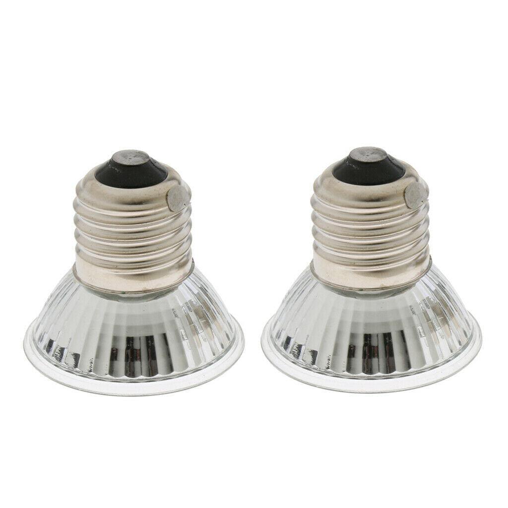2x Pet Baby Bird Breeding Heating Bulb Heat Lamp Reptiles Daylight Lamp 50w