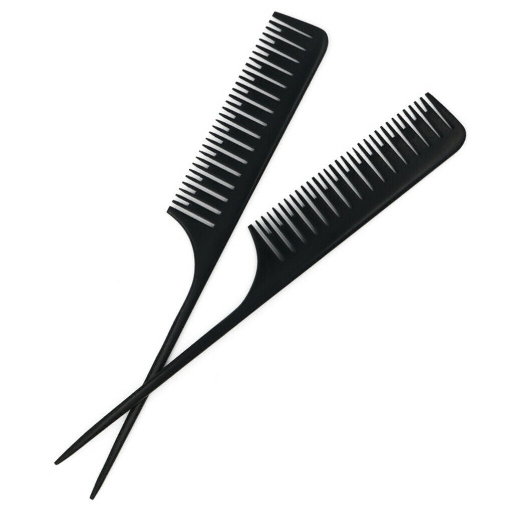 4x Weave Highlighting Foiling Hair Comb Highlight Styling Salon Brush Rat Tail