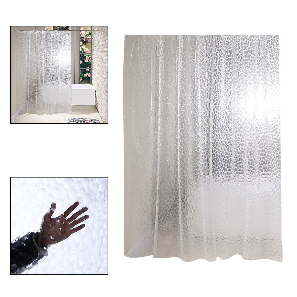 Shower Curtain Bathroom Liner Mildew Resistant Bath Curtain Clear 180x200cm