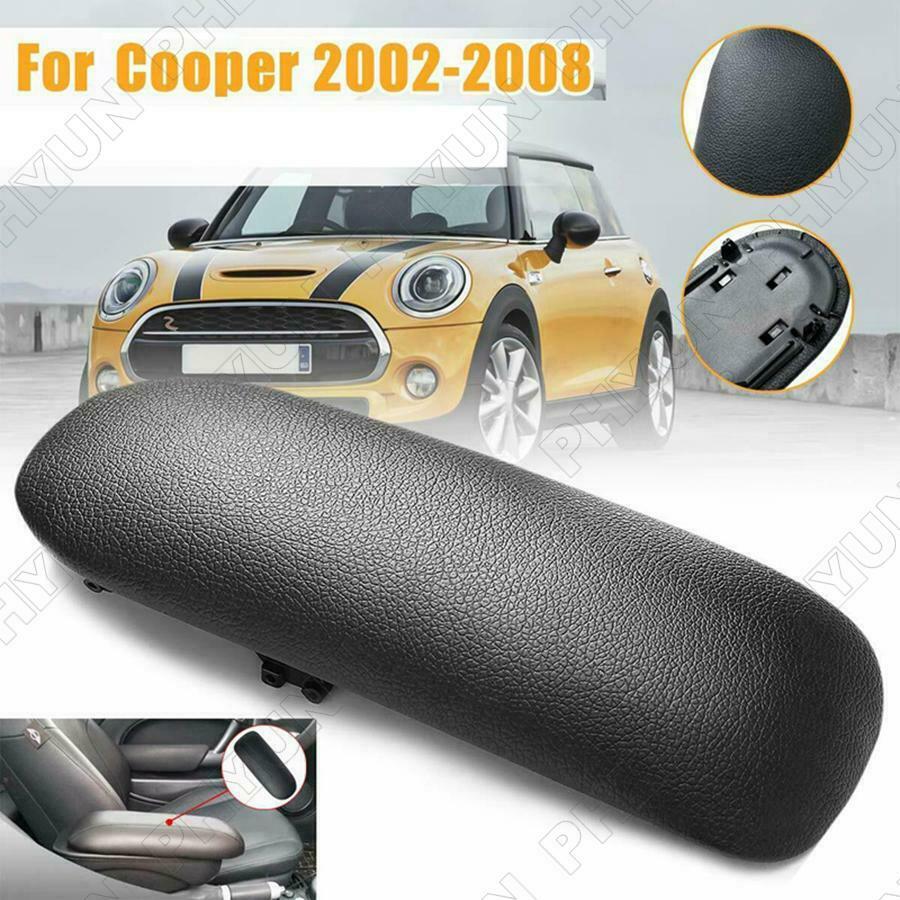 Black Car Center Console Sliding Top Armrest Cover for BMW Mini Cooper 2002-2008