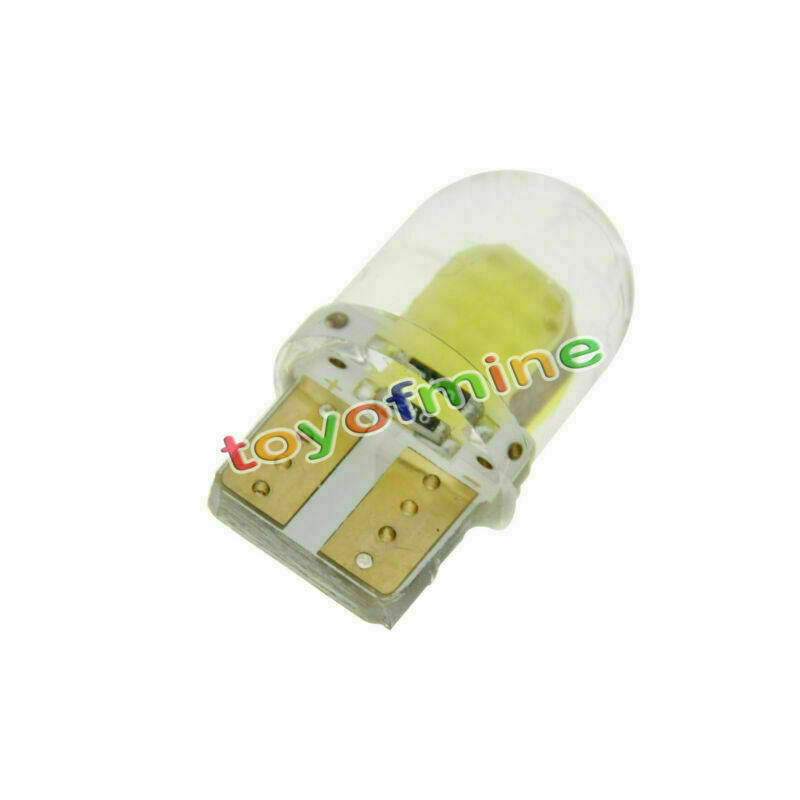 2x White T10 194 168 W5W 3W 8 SMD COB Super Bright SILICA LED Light Bulb DC 12V