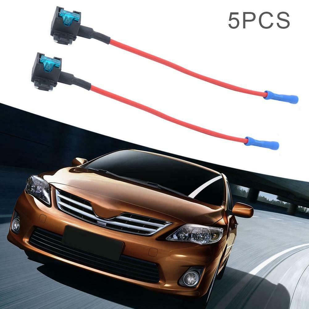 5 Pack Mini Size Car Add-a-circuit Fuse Tap Adapter with 15A Micro Fuse @