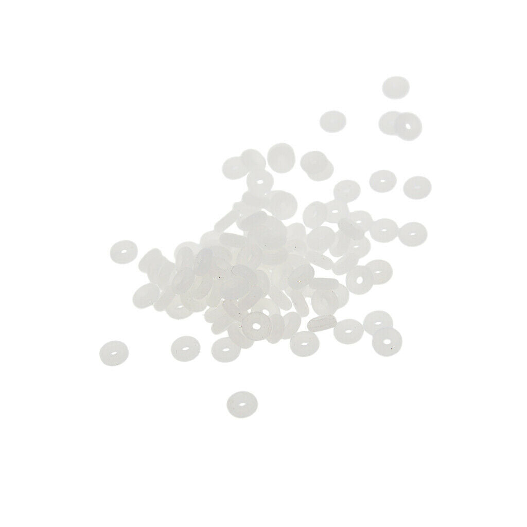 100 Pieces Silicone Rubber Stoppers for Chain Charm Bracelets Clear