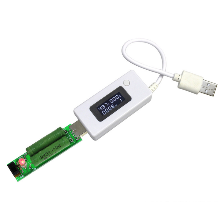 USB Tester Current Voltmeter Detector White Tail LCD Monitor Monitors