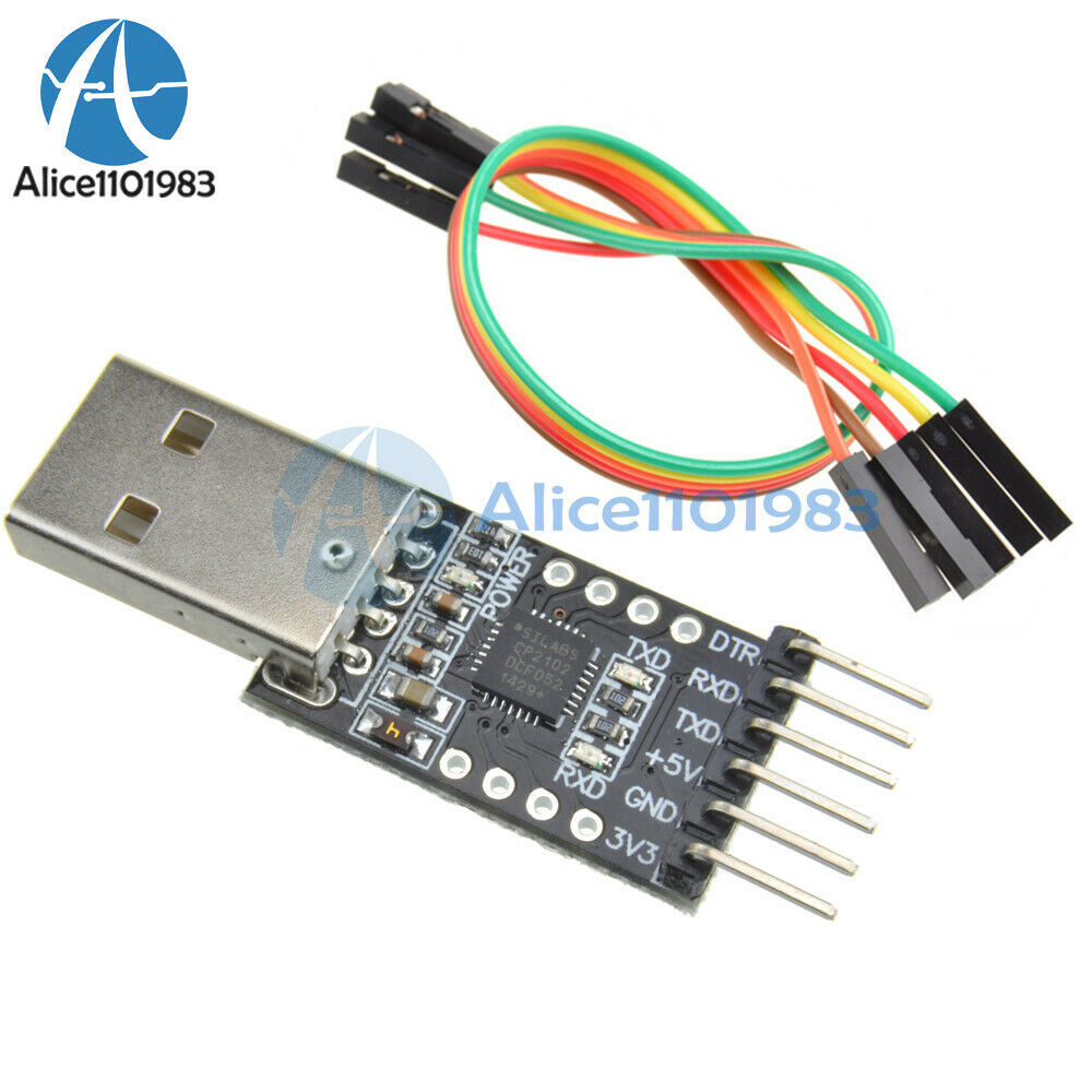 5PCS CP2102 USB 2.0 to UART TTL 6PIN Module Serial Converter +Cables