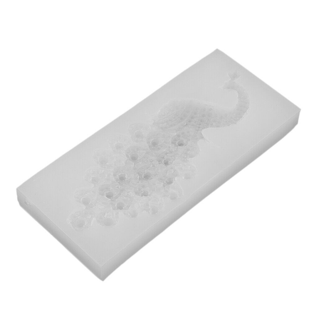 DIY Peacock Silicone Mold Jelly Mould Cupcake Fondant Cake Decorating Tools