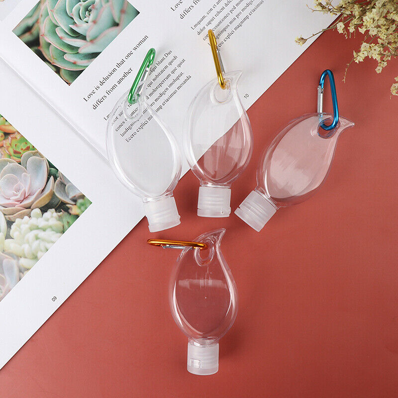 50ml Portable Empty Refillable Bottle With Key Ring Hook Travel Bottle Ca.l8
