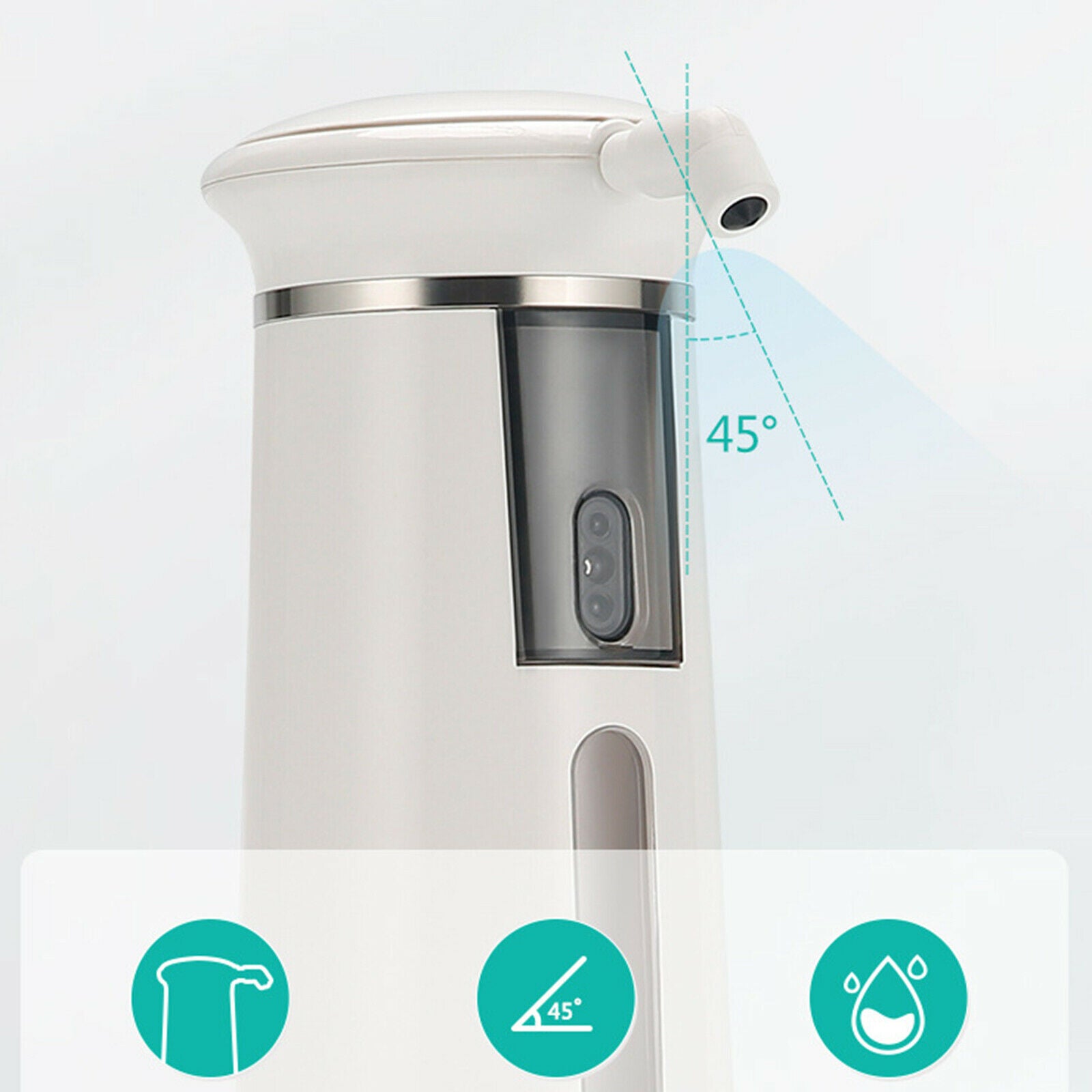 Bathroom No Touch Automatic Liquid Soap Dispenser Container Battery Operated
