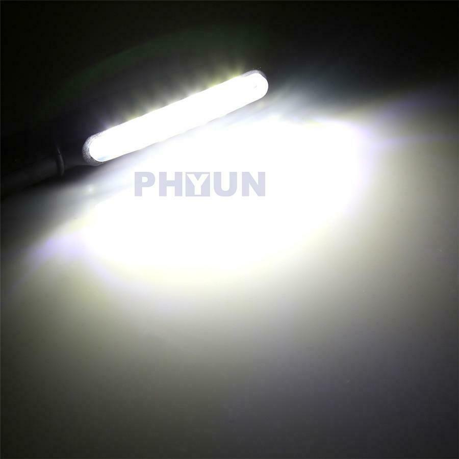 Pair Motorcycle Turn Signal Indicator Light Amber White Dual Flowing Lamp 24LED