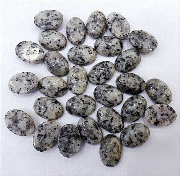 100Pcs 14x10x5mm Wholesale Natural Black Labradorite Oval Cab Cabochon HH7112