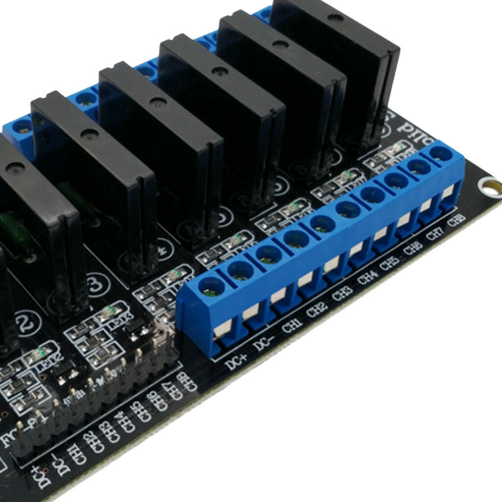 24V 8 Channel Low Level   Solid State Relay Module 240V 2A Output
