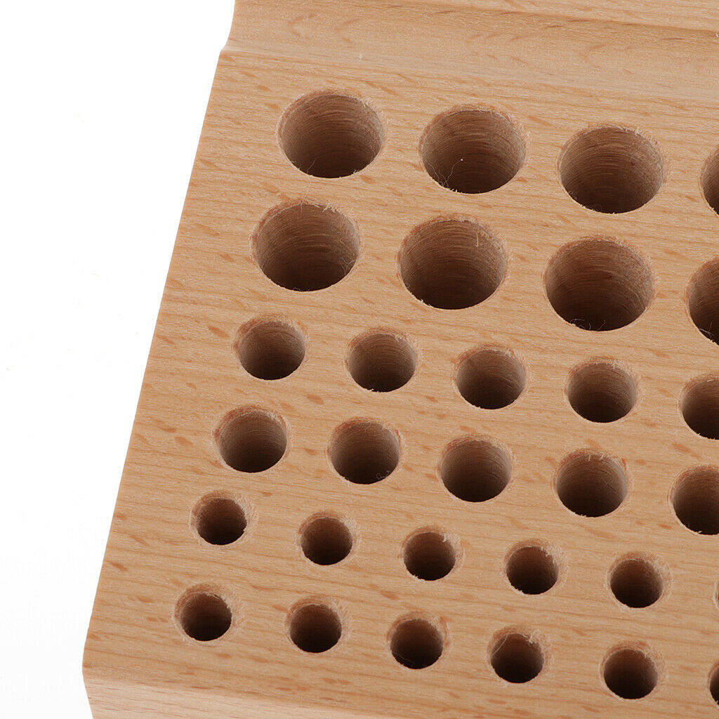46 Holes Leathercraft Wood Stamp Punch Tool Storage Rack Holder Organizer