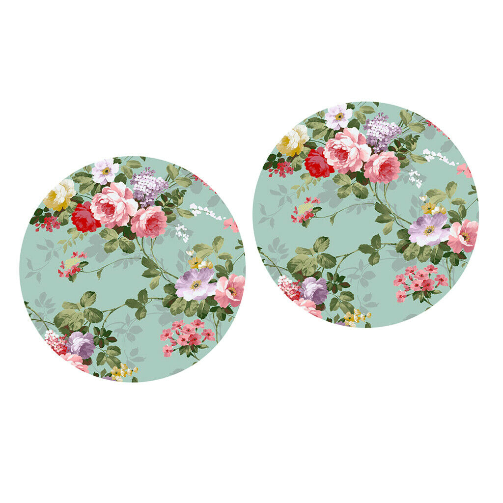 Polyester Table Cover Decoration Tablecloth 1.5m Set of 2 Floral Pattern
