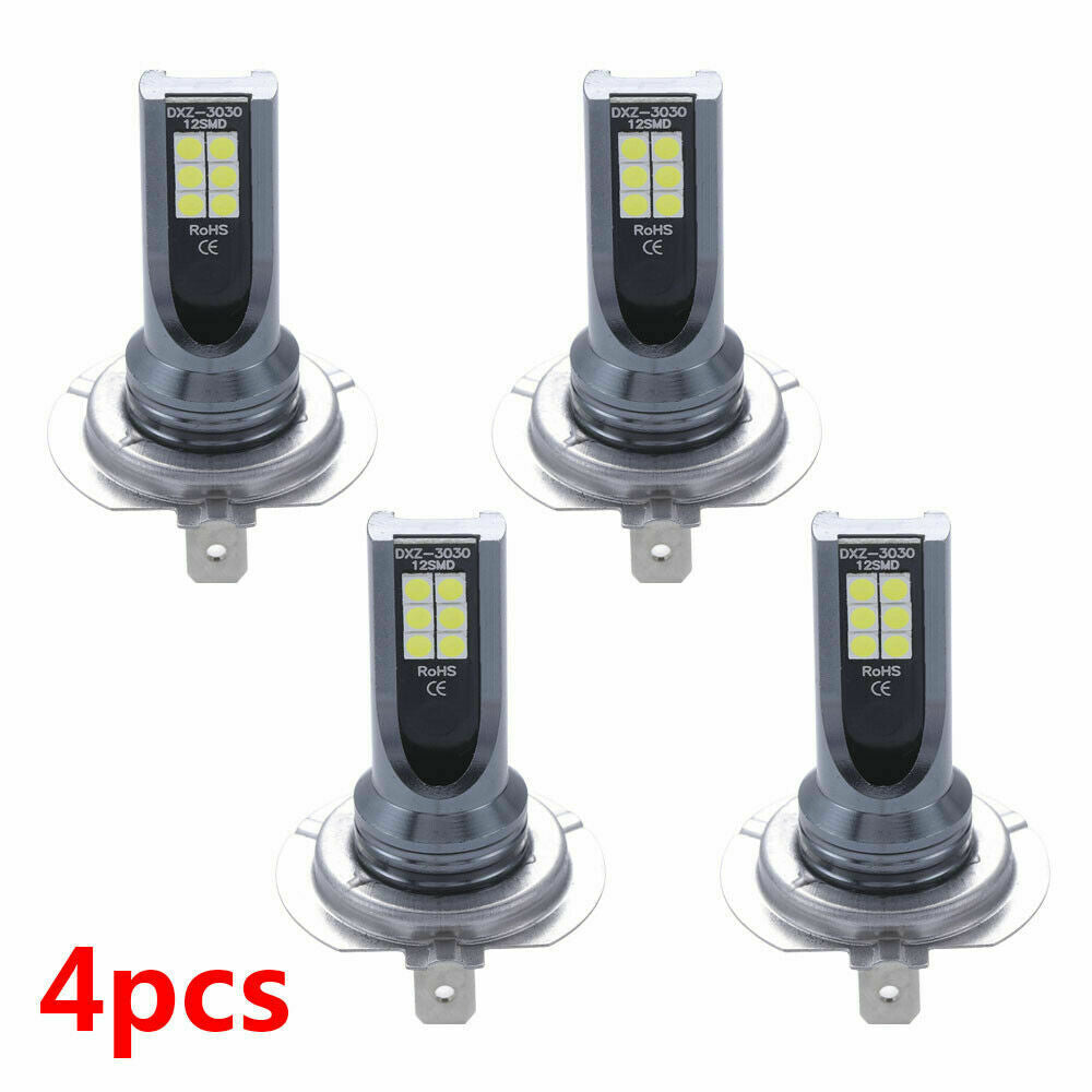 4Pcs H7 LED Headlight Bulbs Conversion Kit Hi/Lo Beam 120W 26000LM 6000K Bright