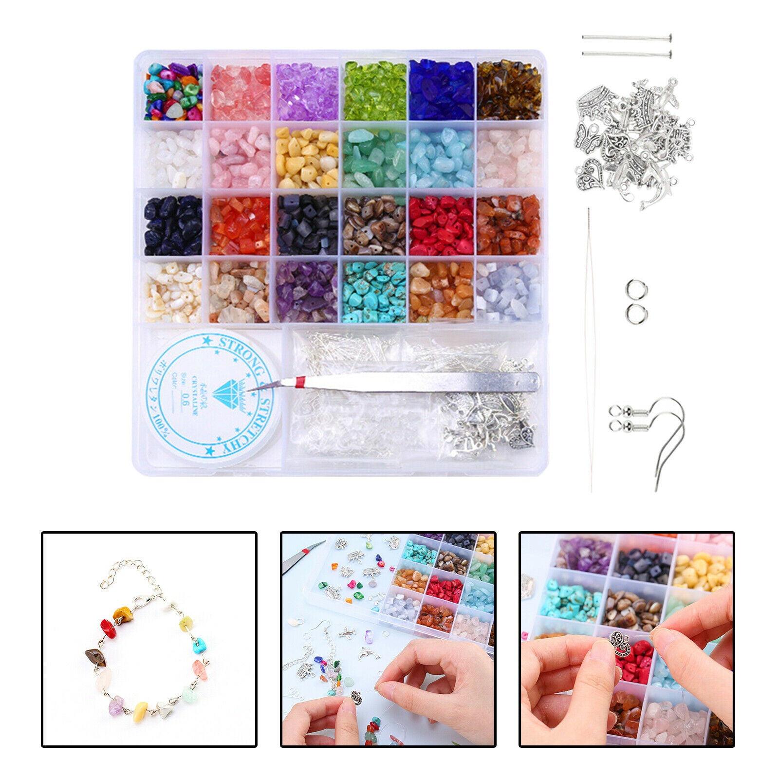 Irregular Chips Stone Beads Gem Loose DIY Necklace Bracelet Jewelry Making