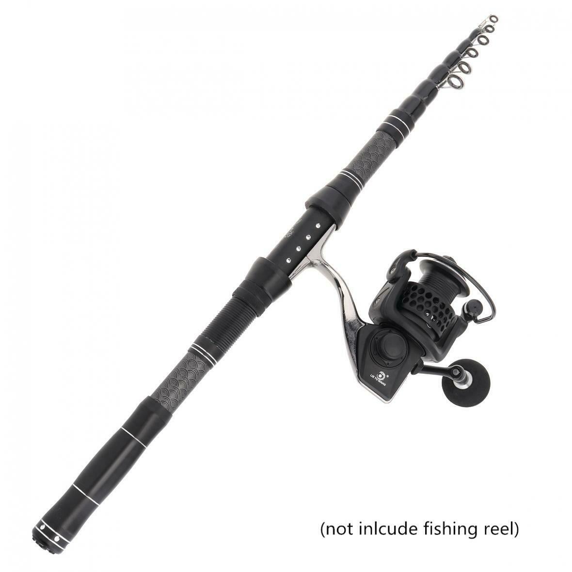 2.4m Carbon Fiber Telescopic Fishing Rods Fasten Guides Ultra Short 8 Section
