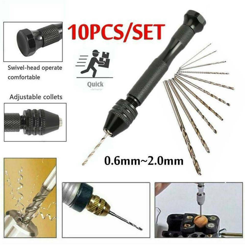 Mini Hand Twist Drill Press Vise Spiral Adjustable Micro Drills Pin Repair