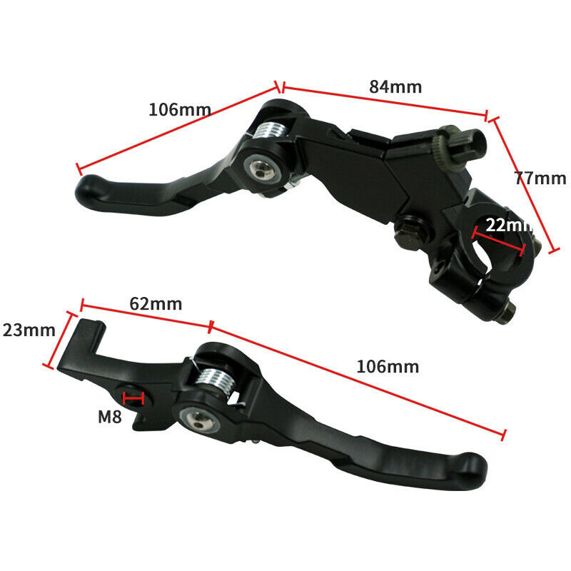 Universal Motorcycle ATV Bikes Handlebar Front Brake Lever with Clutch Aluminum