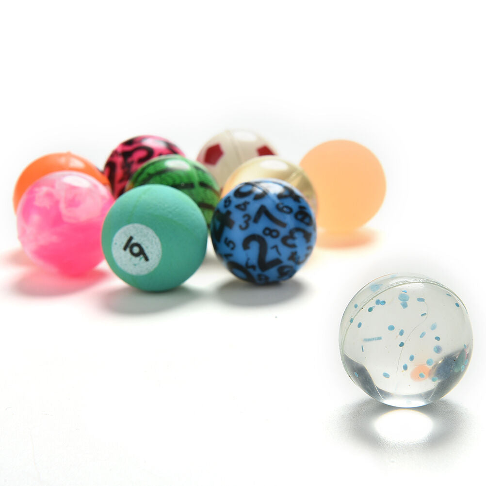 10x Mixed 30mm Bounce Balls Multi-Colored Elastic Juggling Jumping Balls .l8