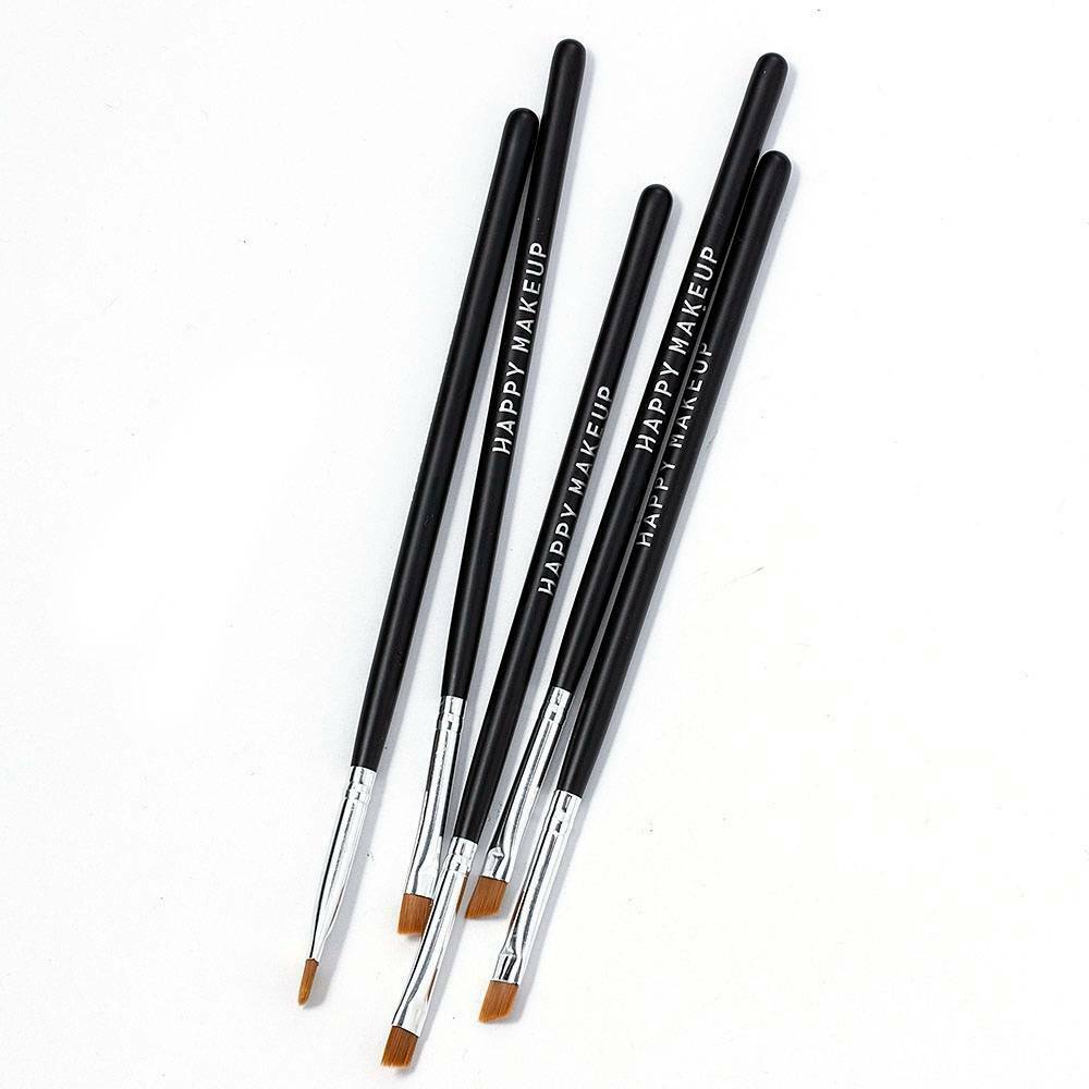 5 x Eyebrow Inclined Flat Angled Brush Eyeliner Eyeshadow Eye Brow Makeup Tools~