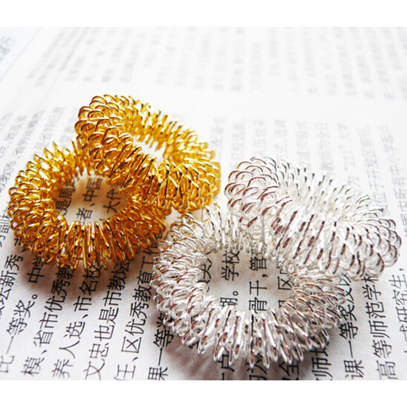 2pcs Acupressure Sujok Pain Finger Massager Circulation Ring ykJ Kt