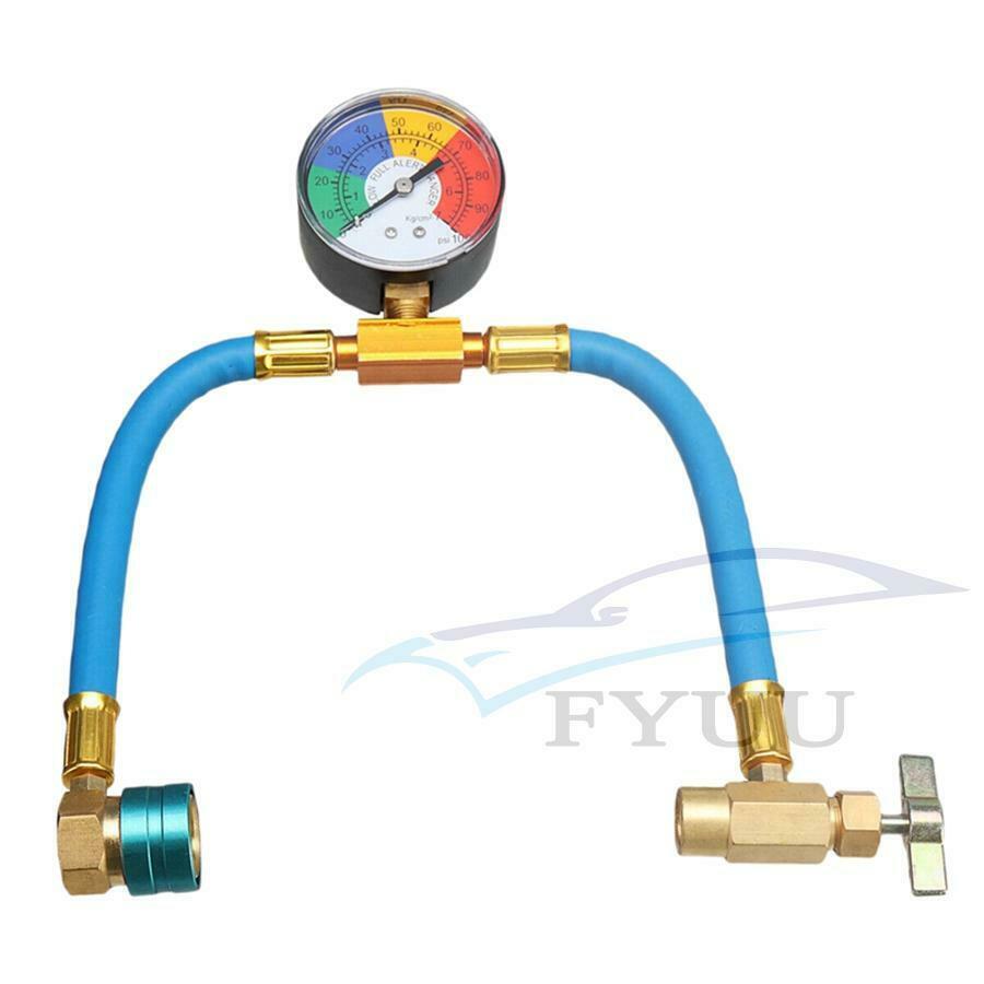 1pc R1234yf A/C Can Tap 100Psi Gauge Hose Recharge Refrigerant AC Conditioning