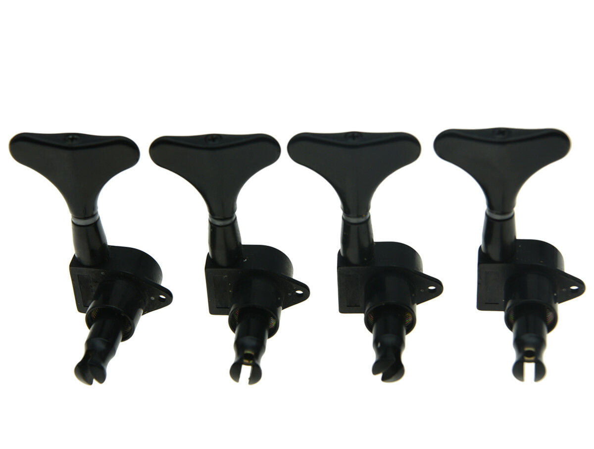 Black Left Handed Sealed Bass Tuners Tuning Pegs 4 String Bass Machine Heads