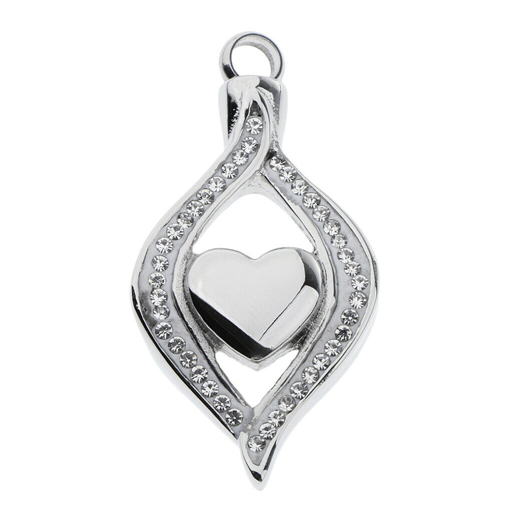 Heart Pet Funeral Cremation Ash Urn Locket Ashed Filler Jar Jewelry Pendant