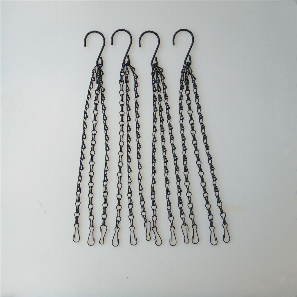 8x Durable Flowerpot Chain Hooks Bird Houses Hanging Hook Garden Fence Decor