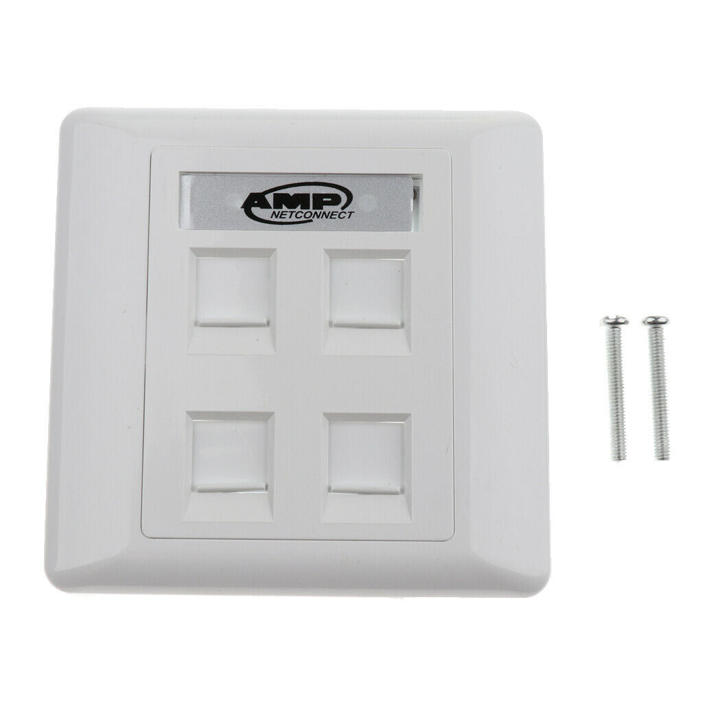 5 RJ45 / RJ11 Faceplate Ports Dual Band Ethernet 4 Ports with Keystone