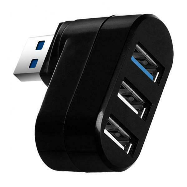 3Ports USB 3.0 USB 2.0 HUB USB Hub Splitter For Air Pro Laptop PC Black