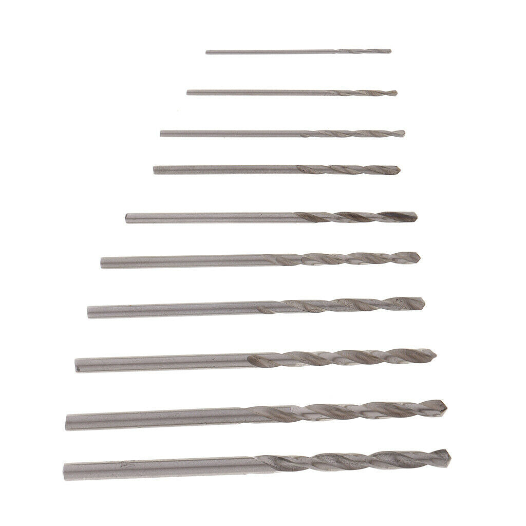 11pcs Mini  Micro-Drill Bits Set & Aluminum Hand Drill for Hobby Tools