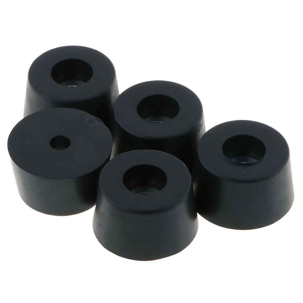 5 Pack 33x19mm Furniture Cabinet Round Rubber Case Feet Anti- Circular