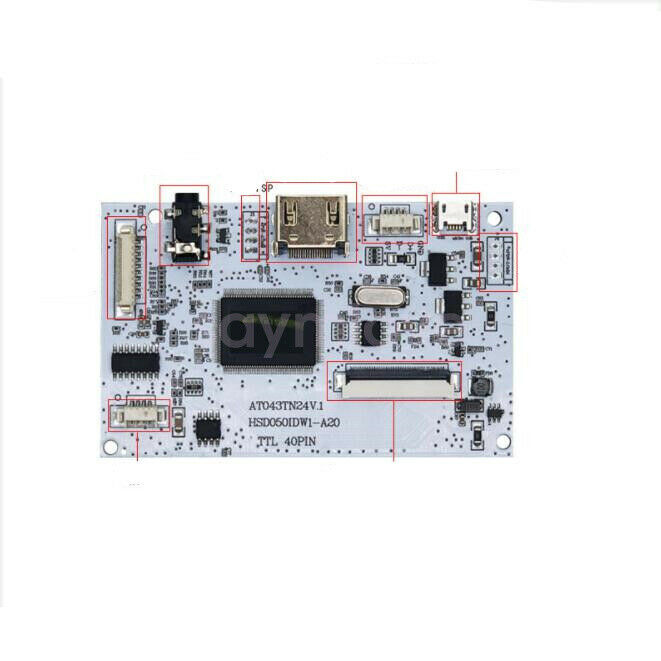 4.3 inch TFT LCD Display Screen w/ HDMI Driver Board Speaker For Raspberry Pi