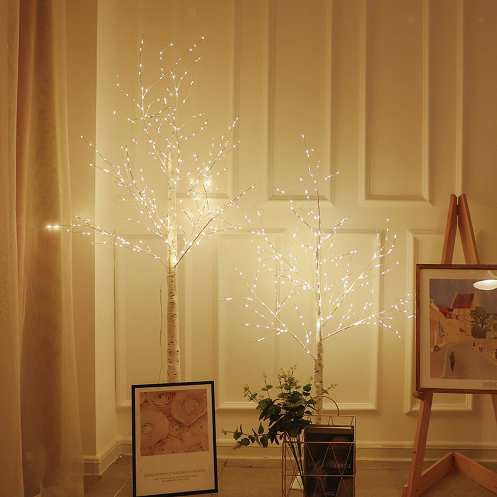 LED Birch Tree Light for Home Decor Ornament 60cm 55 LED without Remote