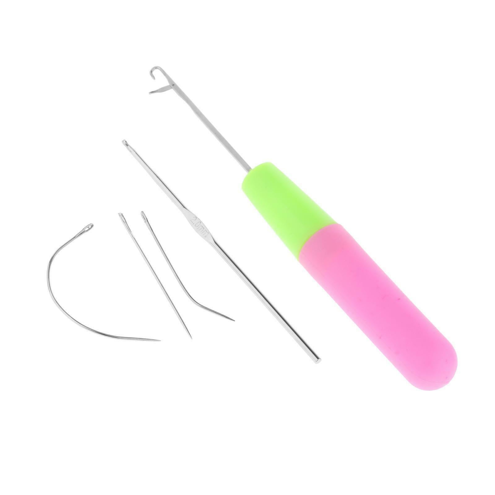 5pcs Latch Hook Crochet Needle Set Hair Weaving for Beginners Multi-Purpose
