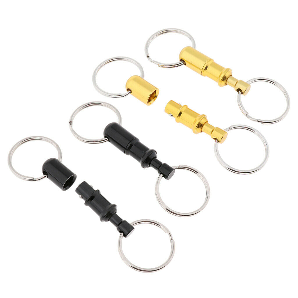 4x Quick Release Keychain Double Rings Convenient Handy Outdoor Travel