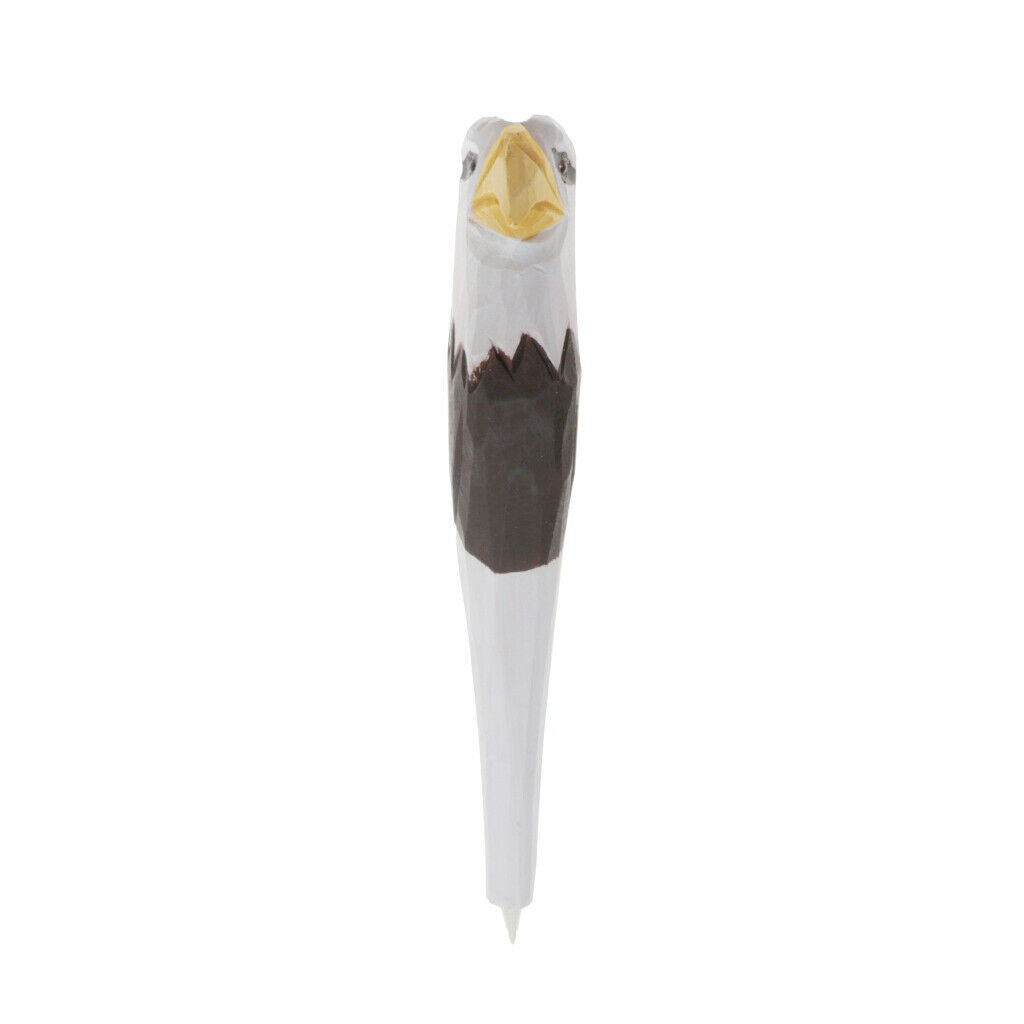 3Pcs Handcrafts Wood Animals Ballpoint Pen Ball Pen Stationery Kids Gifts