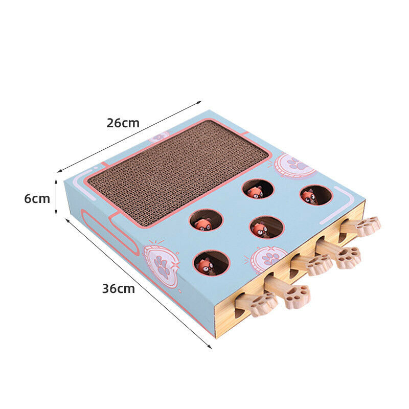 Cat Toys Corrugated Paper Cat Scratch Board Nest Interactive Solid Wood Cat B JY