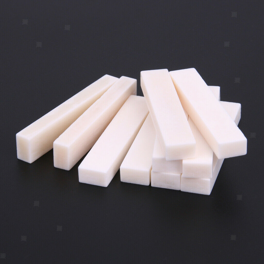 10x Hard Buffalo Bone Blank Saddle Nut for Accoustic/Classical Guitar DIY