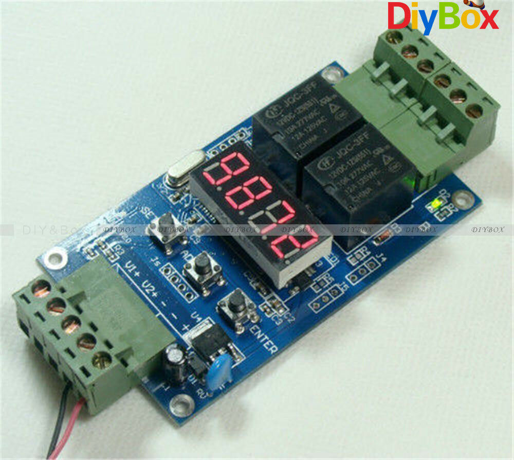VLC3.0 12V Dual Programmable Relay Control Board Delay Timer Clock Switch Module