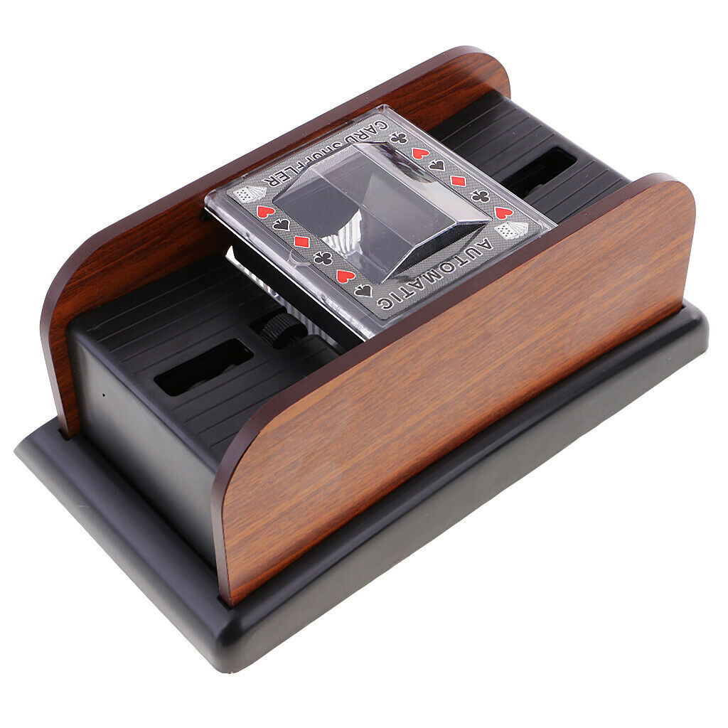 Casino Deluxe Automatic 2 Deck Card Shuffler, Great for Home Tournament