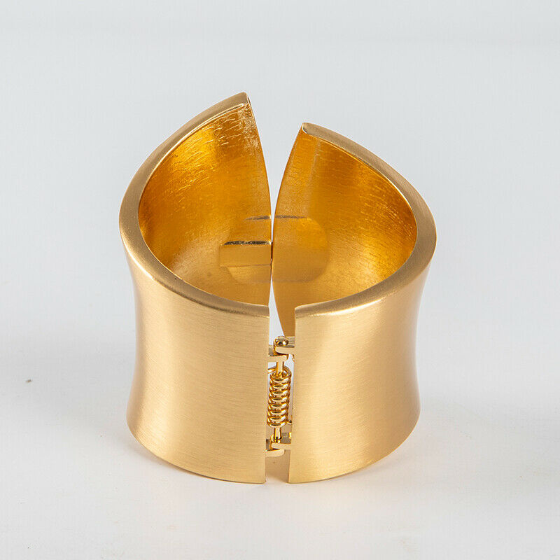Wide Asymmetric Bangles Bracelet For Women Statement Alloy Bangle JewelryFCA