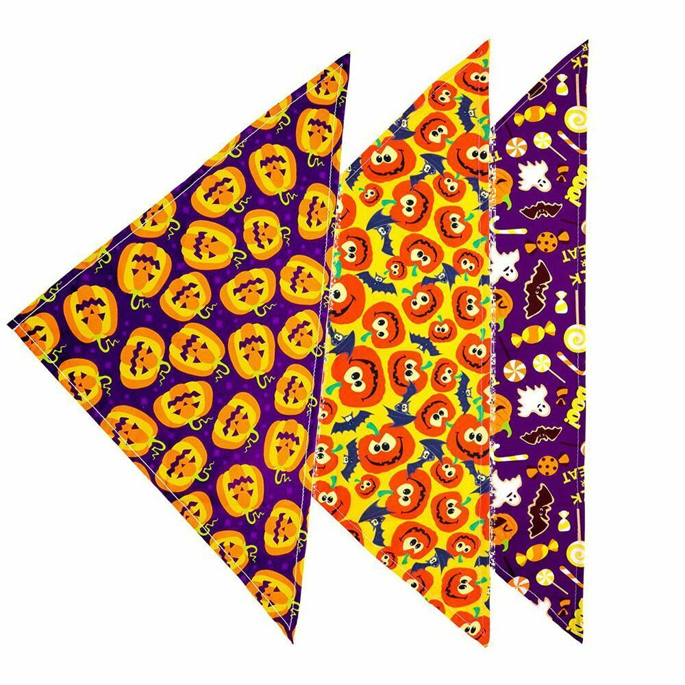 Bib Pet Collars Halloween Style Dog Scarf Pet Bandanas Cat Neck Scarf