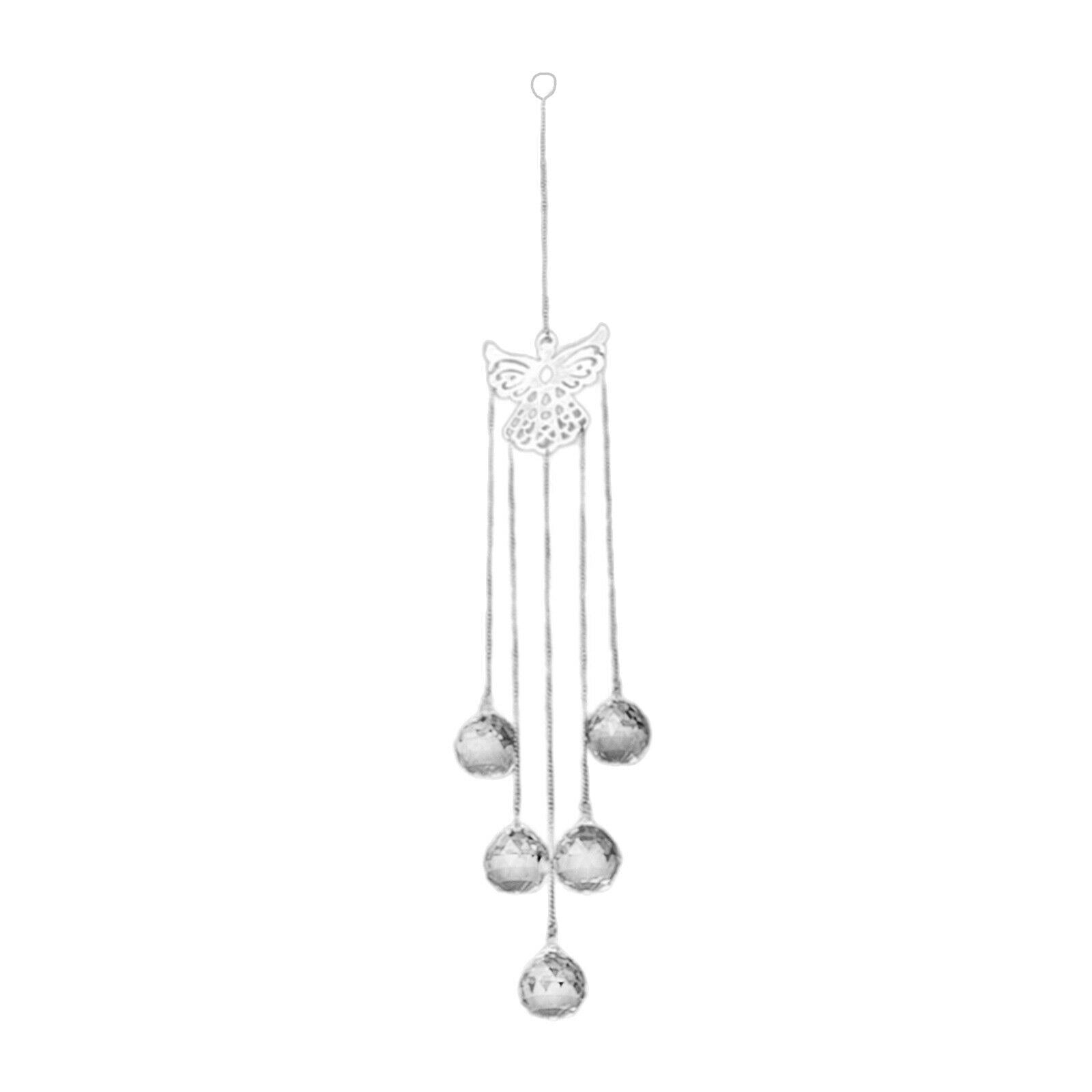 Clear Crystal Prisms Suncatcher Glass Beads Rainbow Maker Windchime Ornament