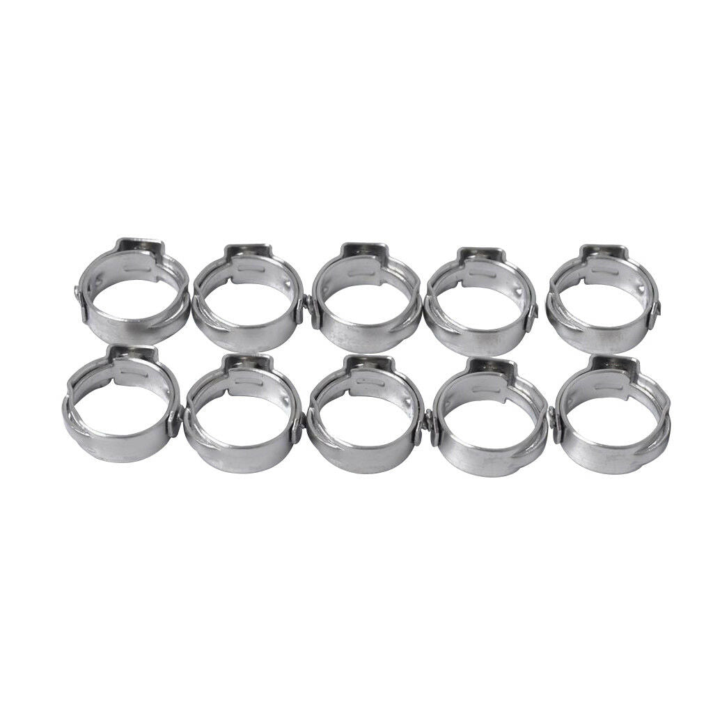 10 Pieces Single Ear O Clips Clamps Coolant Air Hydraulic Hoses 7.8mm-9.5mm